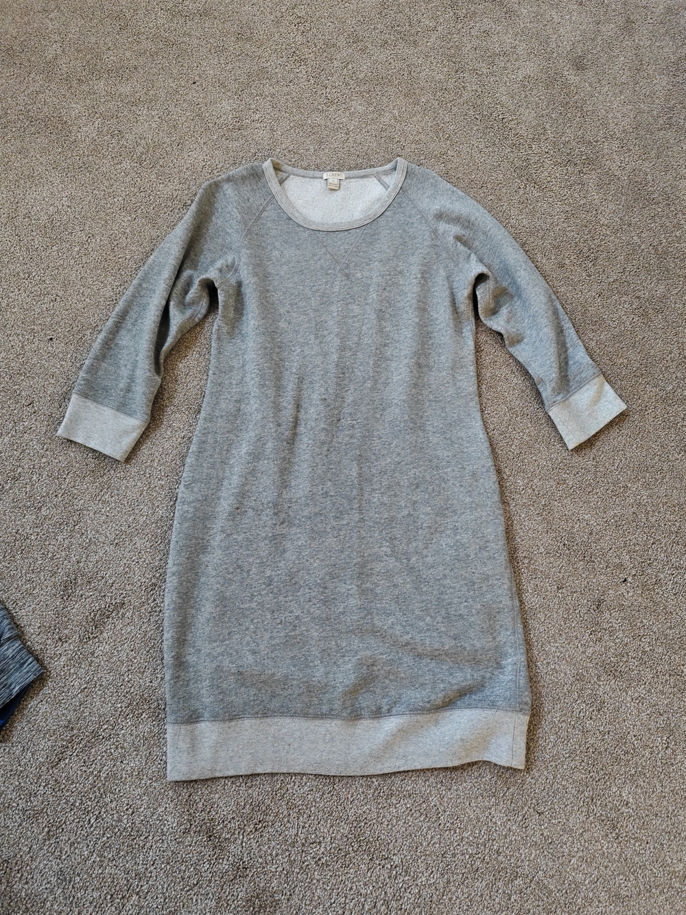 J. Crew Light Gray Crewneck Sweater Dress